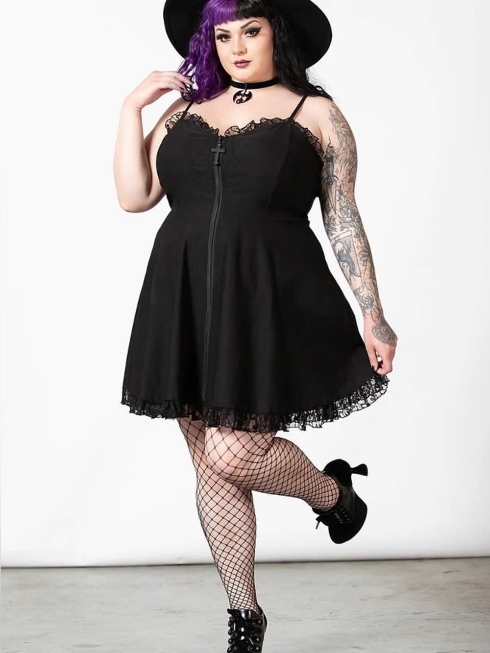 Killstar goth woman’s Zaleria Zip Dress from Killstar